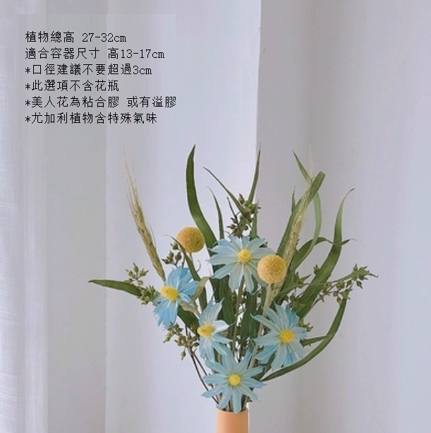 新款松果尤加利輕奢幹花（不含瓶 蘭花米果葉）