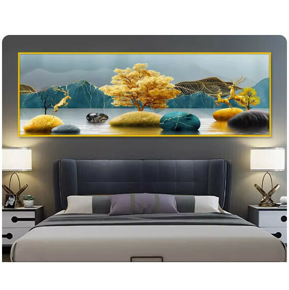 熱賣裝潢壁畫貼紙 牆貼【BN-11-流水生財A款】【中號-寬150cm*高50cm】 