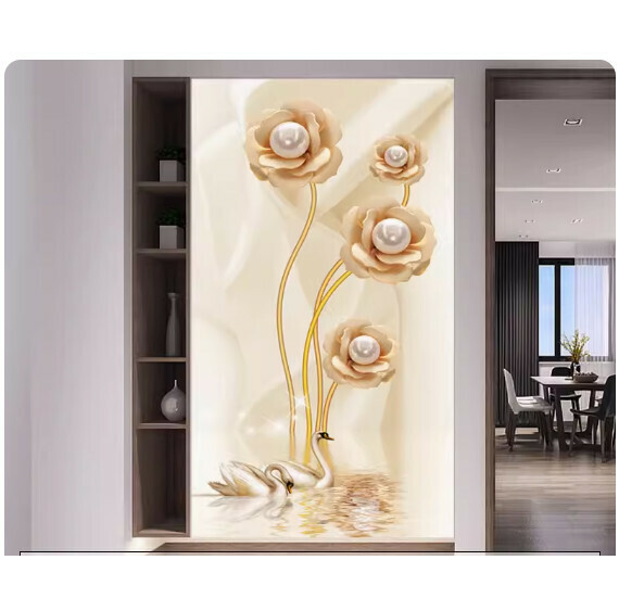 熱賣裝潢壁畫貼紙 牆貼【QQ-21-富貴之花】【特大號-寬90cm*高180cm】 