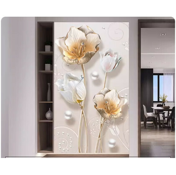 熱賣裝潢壁畫貼紙 牆貼【VQQ-19-招財之花】【特大號-寬90cm*高180cm】 