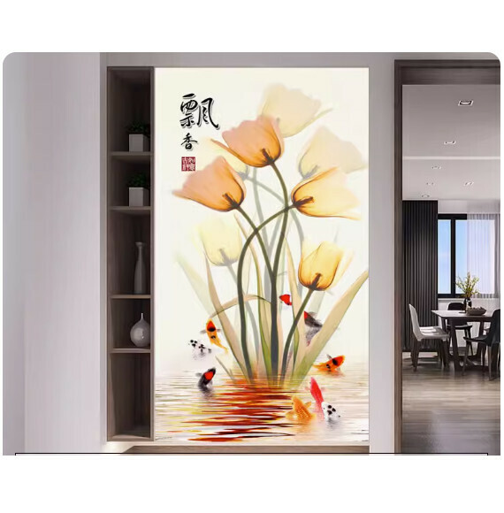 熱賣裝潢壁畫貼紙 牆貼【QQ-20-優美飄香】【特大號-寬90cm*高180cm】 