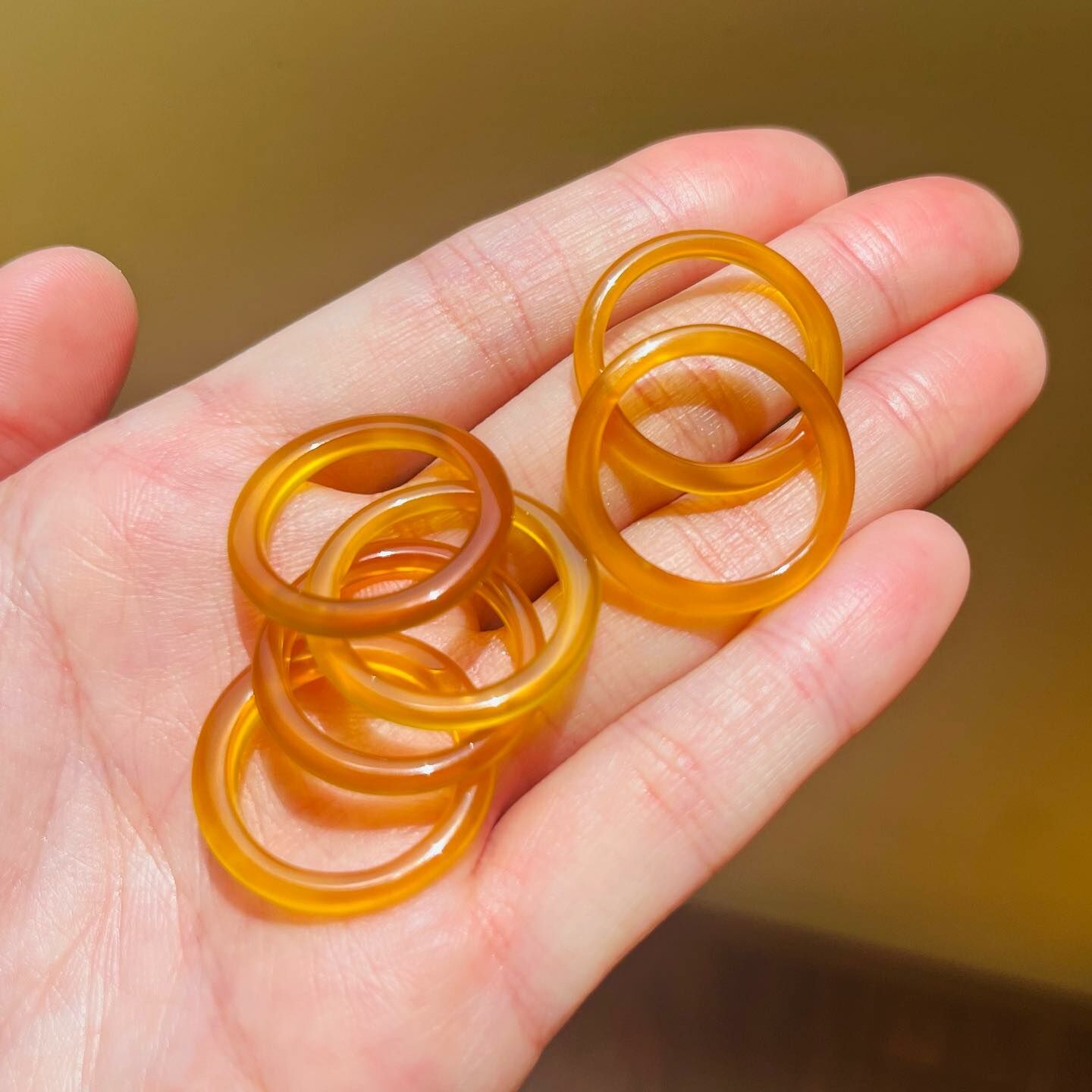 [原石] 黃瑪瑙 玉戒