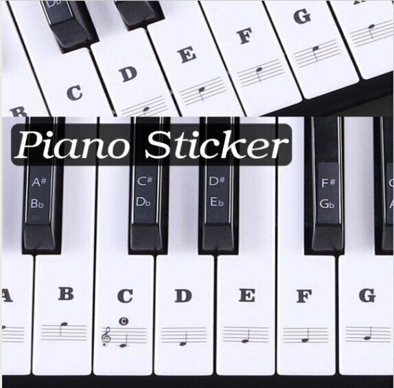 Electronic Organ 88 Keyboard Sticker Self-taught Piano Easy to recognize Piano Position Piano Keyboard Sticker Piano Staff Sticker
