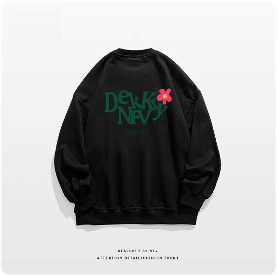 爆款圓領衛衣【M-3XL】【黑色-薄款】(下單後聯絡客服確認發貨尺碼) 