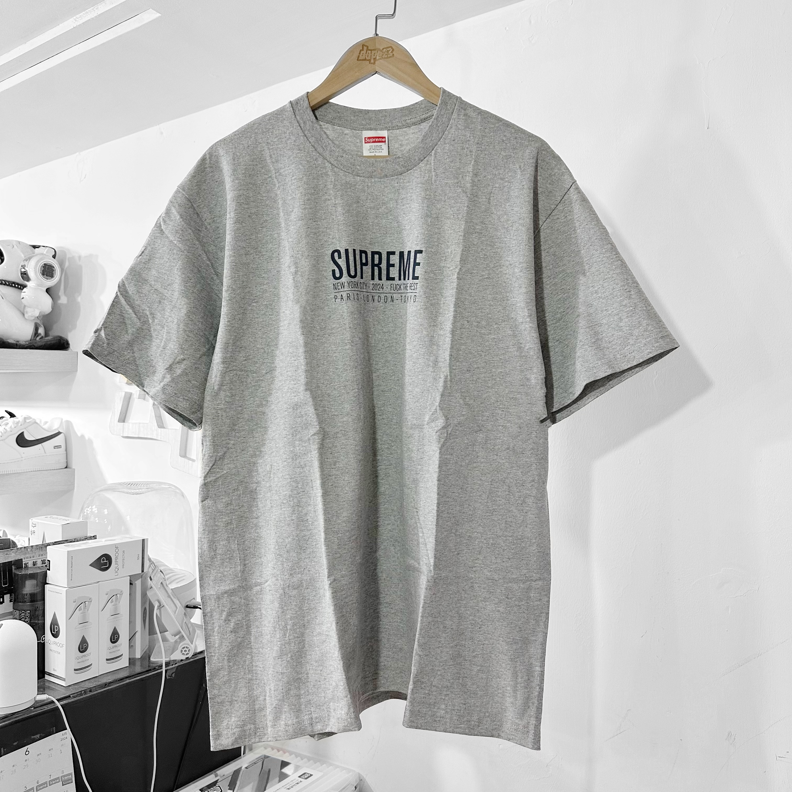 Tシャツ・カットソー Supreme Paris T-Shirt Heather Grey Supreme Skyscraper Tee Heather Grey Size M FW16 T-Shirt | eBay