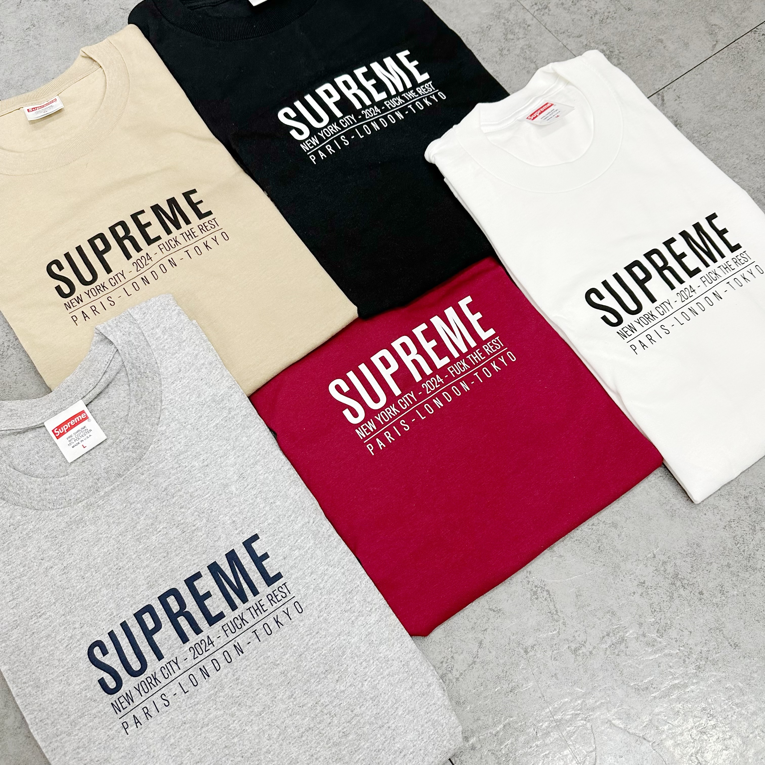 SUPREME SS24 PARIS TEE Heather Grey