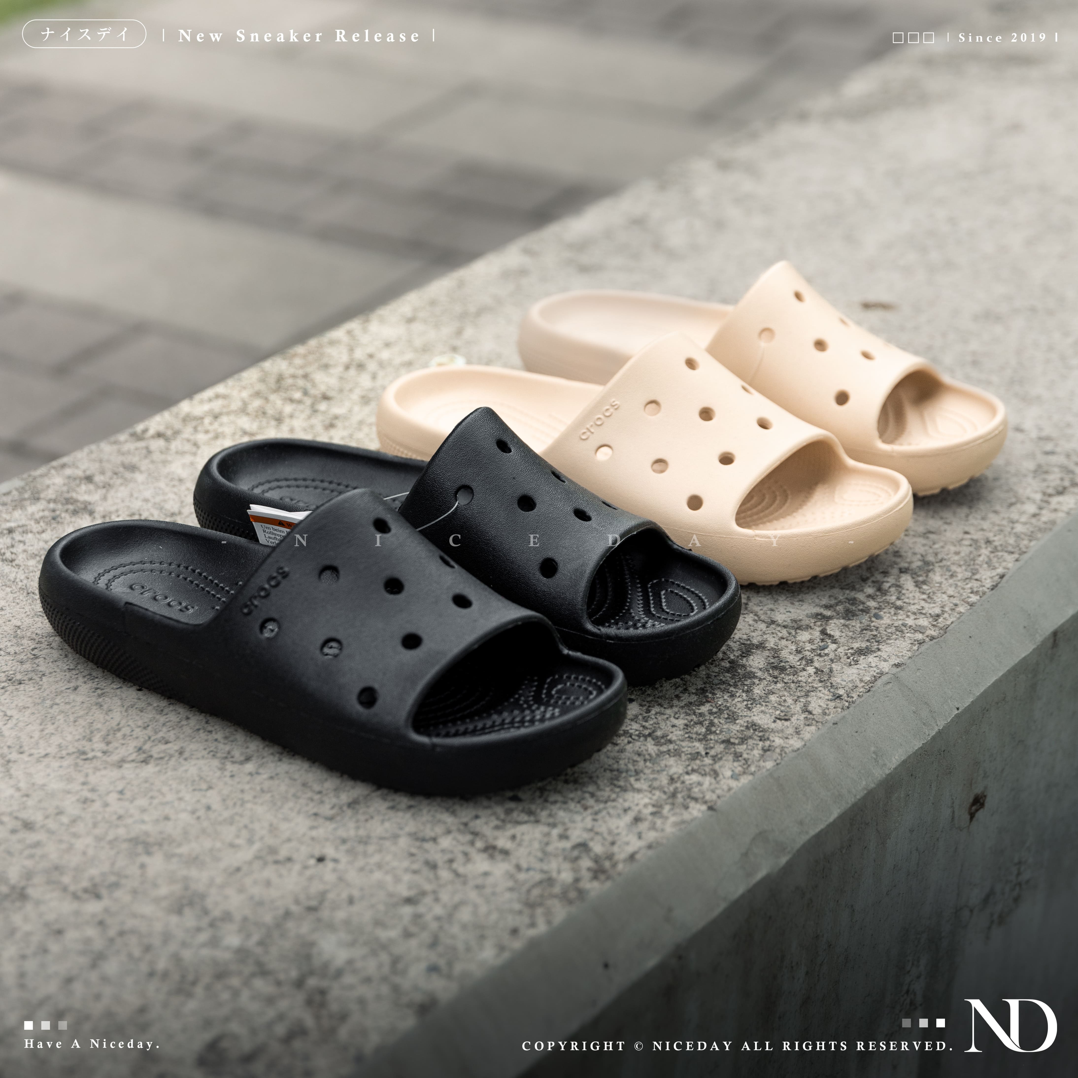 NICEDAY 現貨 Crocs Classic 洞洞鞋 經典隨心涼拖 拖鞋 淡粉色 黑色