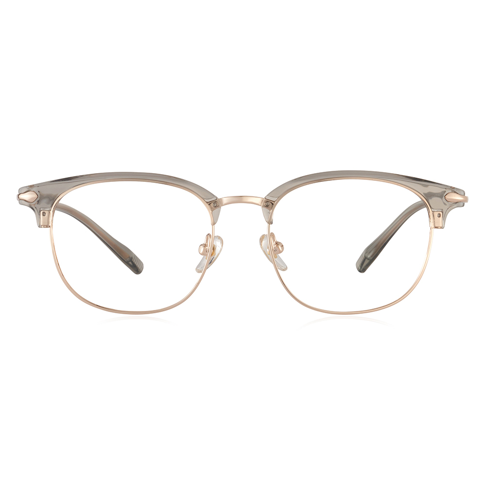 設計師造型款眉架圓框眼鏡-三色可選