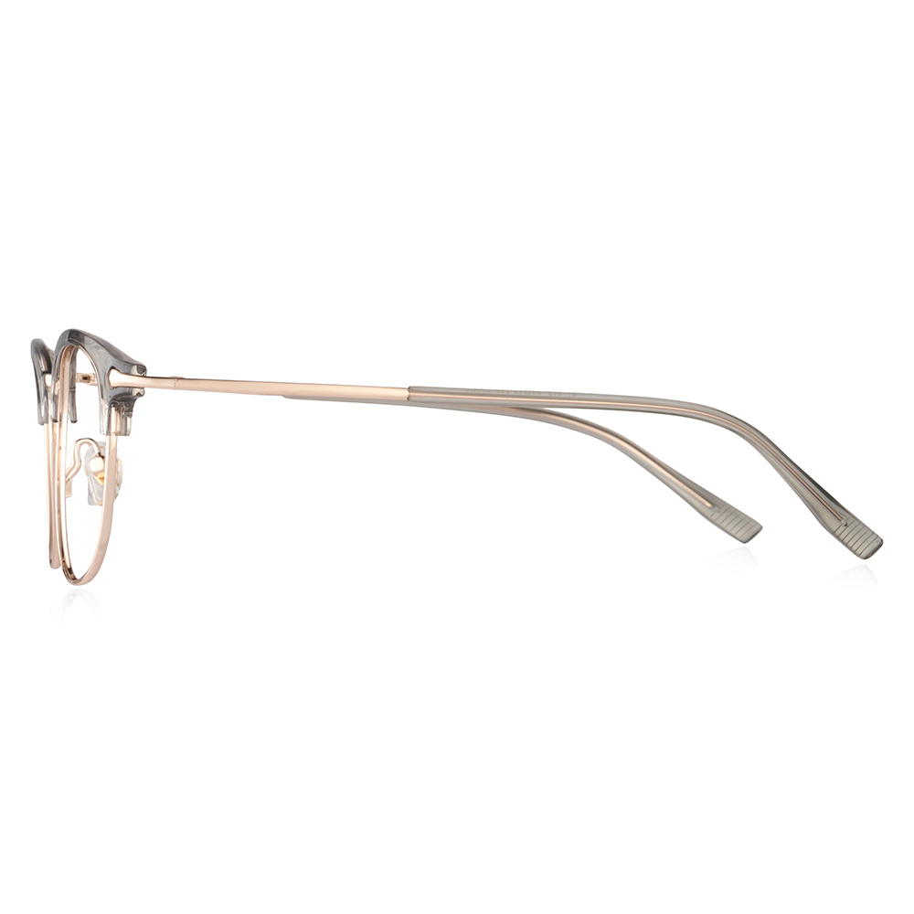 設計師造型款眉架圓框眼鏡-三色可選