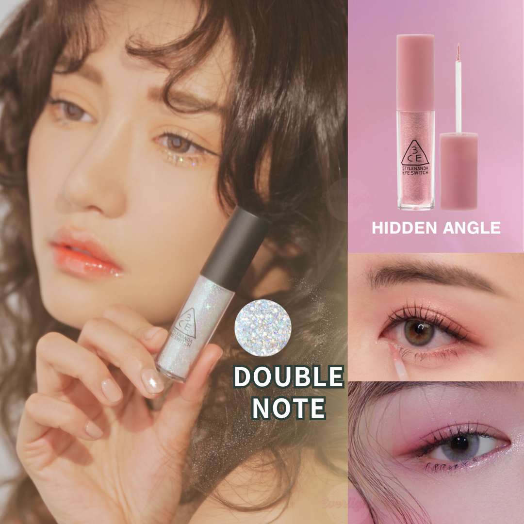 【現貨】【3CE最熱銷X得獎眼妝液🏆】EYE SWITCH 持久閃鑽亮片眼妝液 (經典熱賣色號#DOUBLE NOTE)