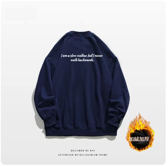 爆款圓領衛衣【M-3XL】【藏青色-加絨加厚】(下單後聯絡客服確認發貨尺碼) 