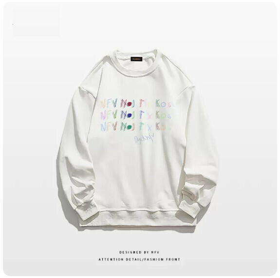 爆款圓領衛衣【M-3XL】【白色-薄款】(下單後聯絡客服確認發貨尺碼) 