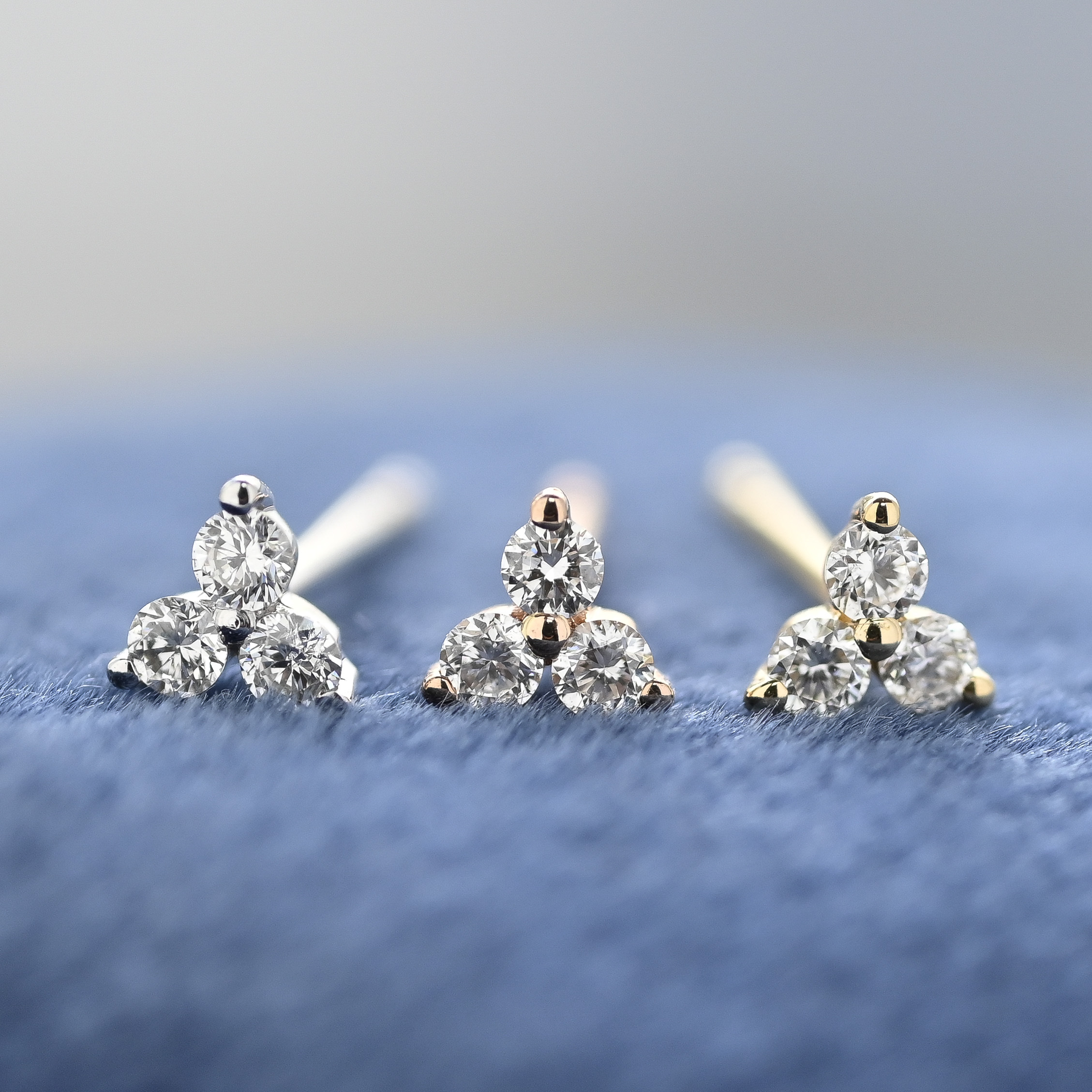 18K Lugar Diamond Earring