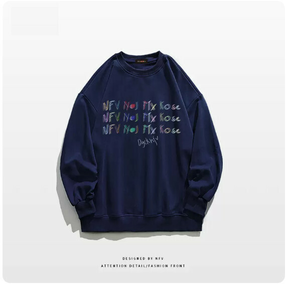 爆款圓領衛衣【M-3XL】【藏藍色-薄款】(下單後聯絡客服確認發貨尺碼) 