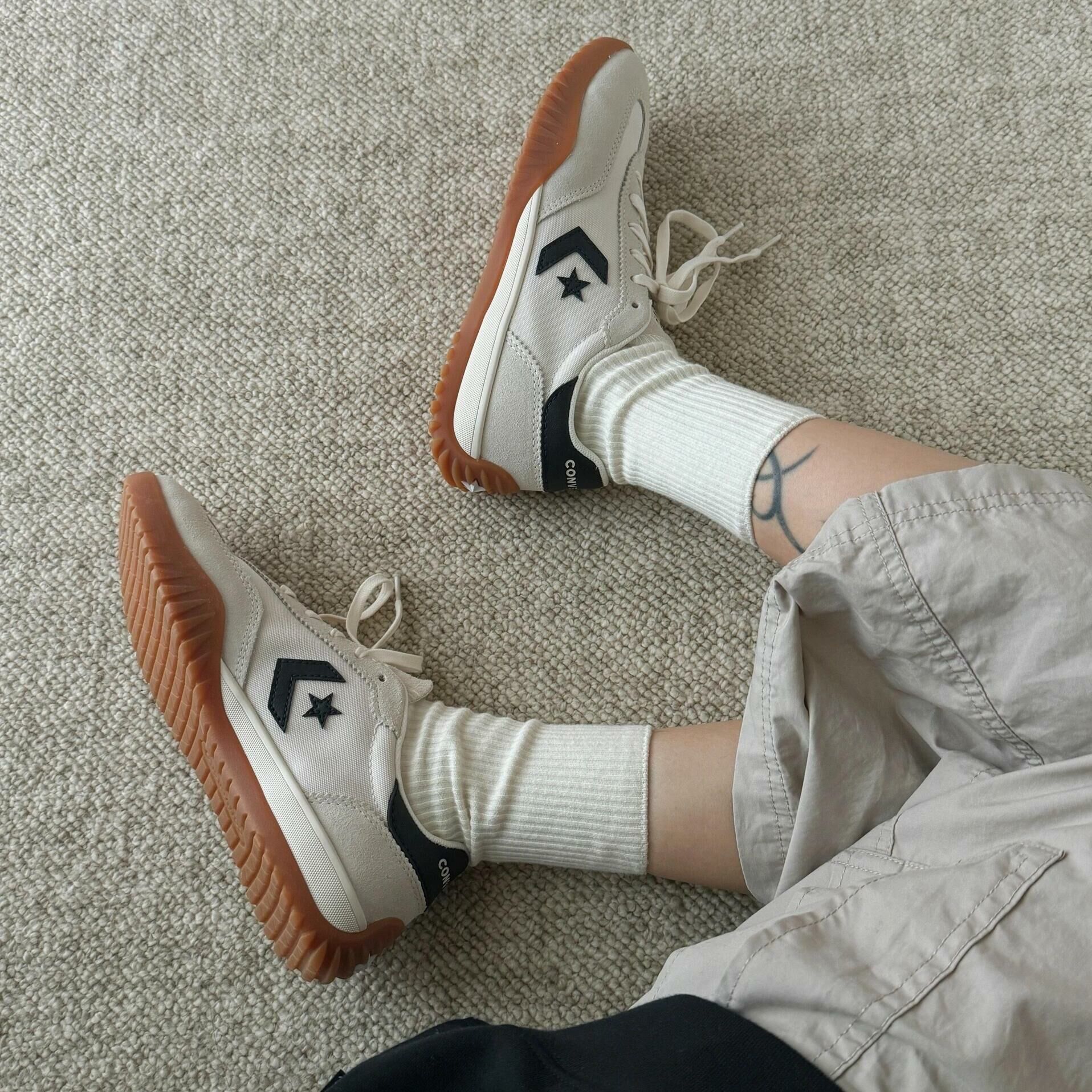 CONVERSE RUN STAR TRAINER 德訓鞋 復古 流星鞋 米白 KARINA 劉知珉 柳智敏代言同款 A08262C / 現+調