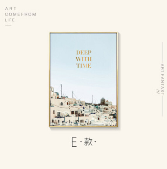 爆款裝潢掛畫【E款-金色框】【50*70CM】 