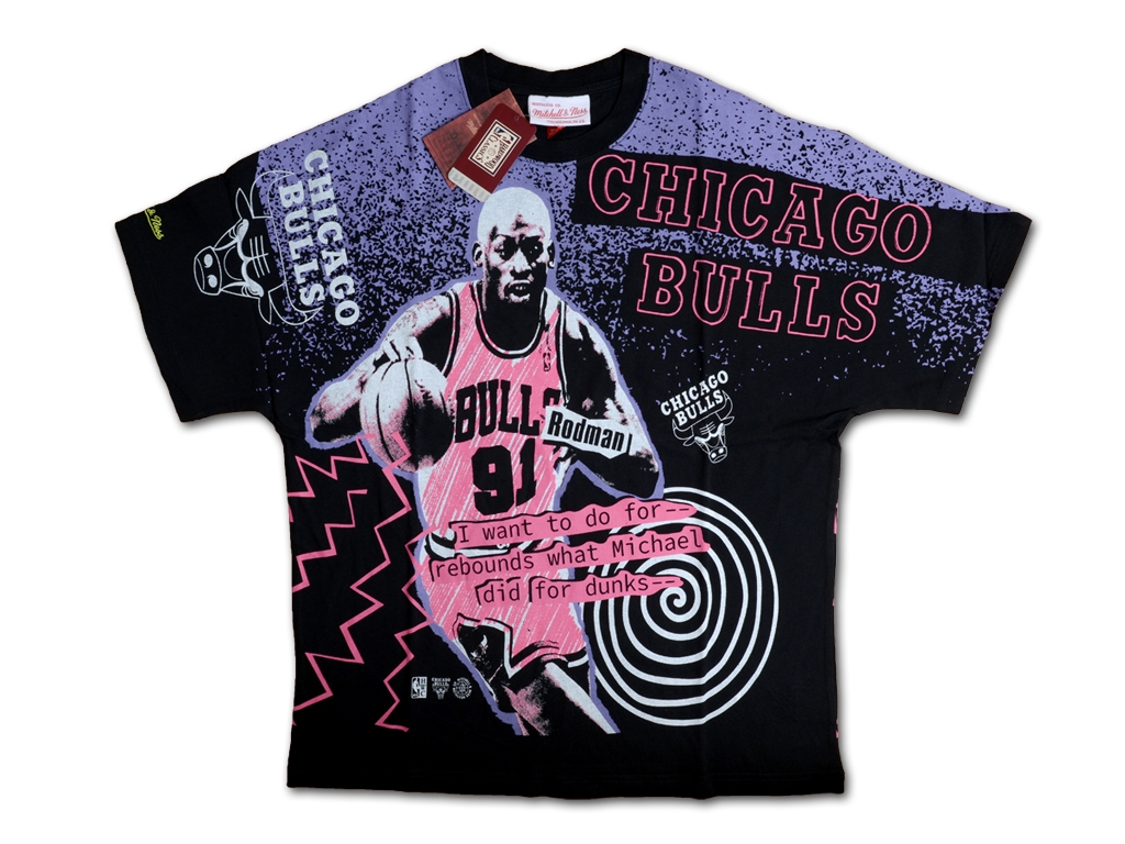 Mitchell & Ness 芝加哥公牛隊 Dennis Rodman Rebound 高磅數 寬版 T-Shirt
