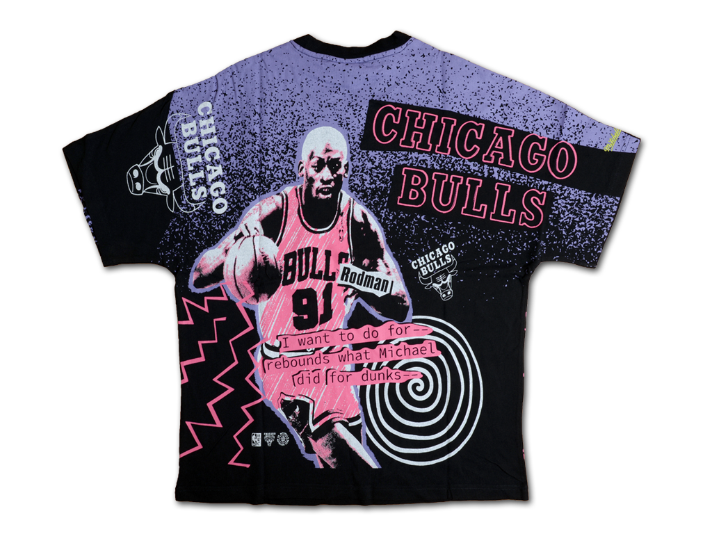 Mitchell & Ness 芝加哥公牛隊 Dennis Rodman Rebound 高磅數 寬版 T-Shirt