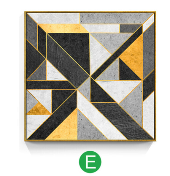爆款裝潢掛畫【E款-金色框3.5cm厚】【40*40CM】 