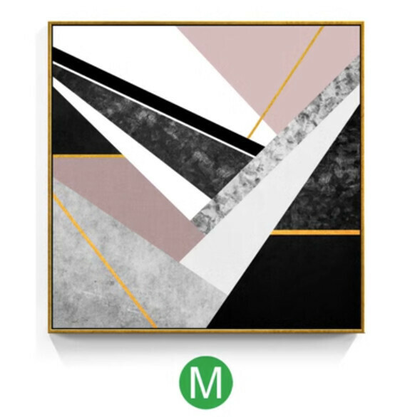 爆款裝潢掛畫【M款-金色框3.5cm厚】【40*40CM】 