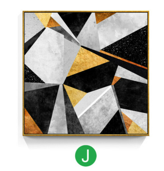 爆款裝潢掛畫【J款-金色框3.5cm厚】【40*40CM】 