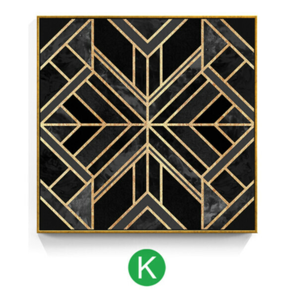 爆款裝潢掛畫【K款-金色框3.5cm厚】【40*40CM】 