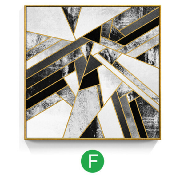 爆款裝潢掛畫【F款-金色框3.5cm厚】【50*50CM】 