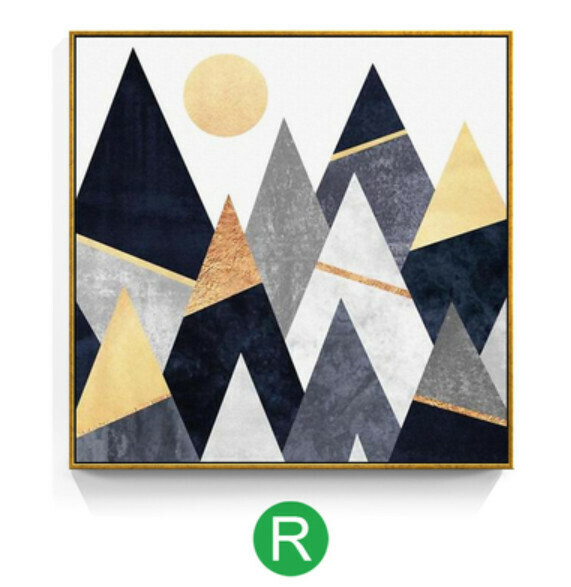 爆款裝潢掛畫【R款-金色框3.5cm厚】【50*50CM】 