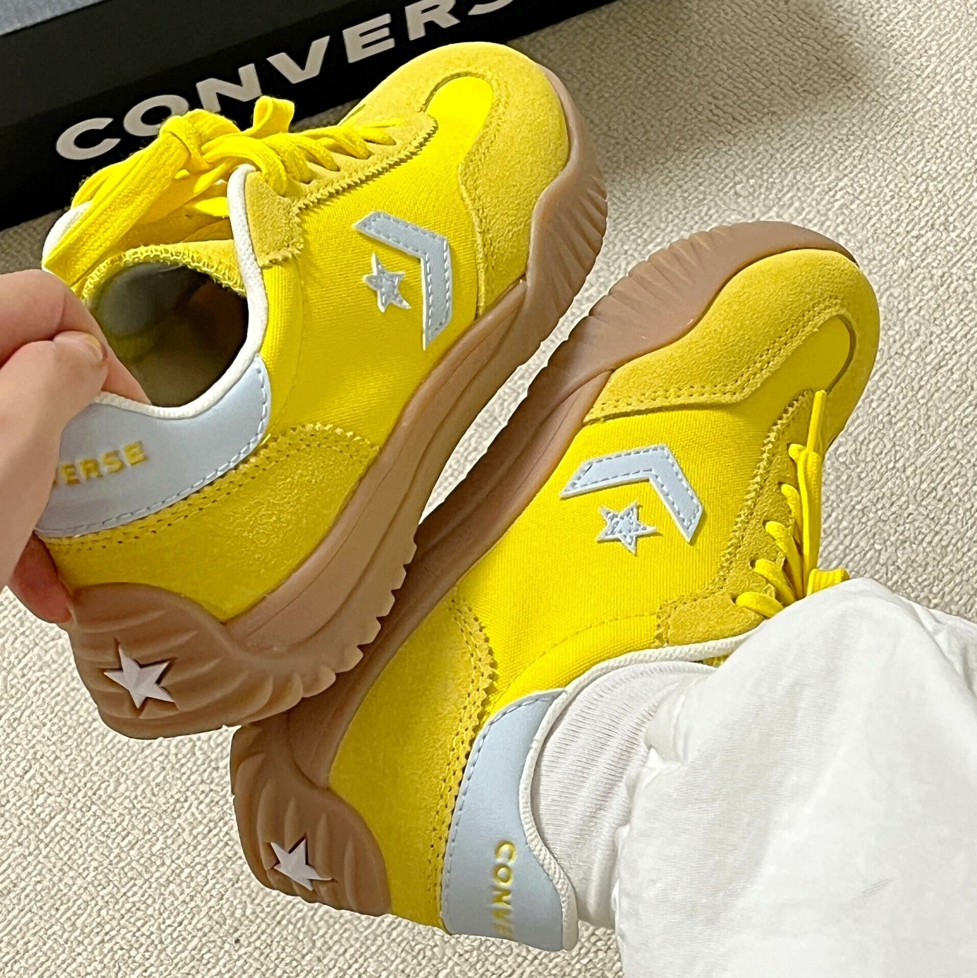 CONVERSE RUN STAR TRAINER 德訓鞋 復古 流星鞋 黃色 KARINA 劉知珉 柳智敏代言同款 A10373C / 預購