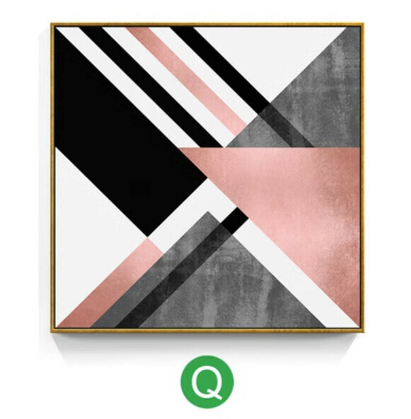爆款裝潢掛畫【Q款-金色框3.5cm厚】【80*80CM】 
