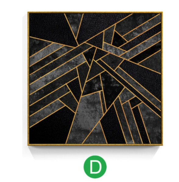 爆款裝潢掛畫【D款-金色框3.5cm厚】【90*90CM】 