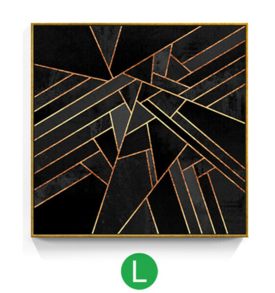 爆款裝潢掛畫【L款-金色框3.5cm厚】【90*90CM】 
