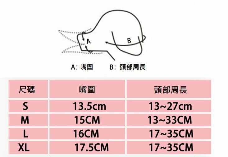 激抵狗口罩-鴨嘴狗口罩防吠叫 (S碼) (顏色隨機)
