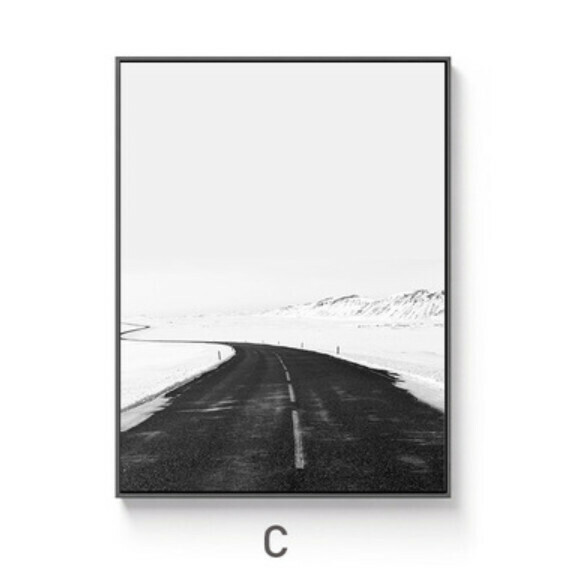 熱推裝潢掛畫【C款-黑色框3.5cm厚】【50*70CM】 