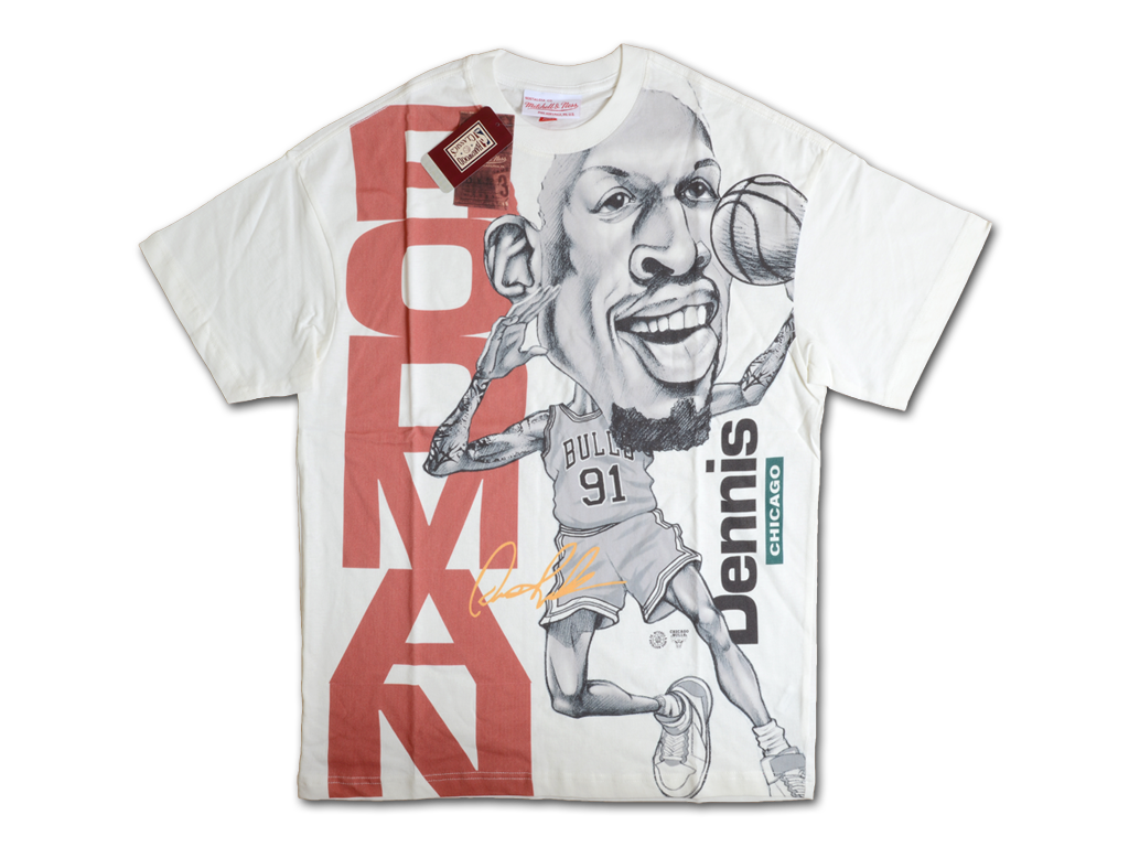 Mitchell & Ness 芝加哥公牛隊 Dennis Rodman Blockade 高磅數 寬版 T-Shirt