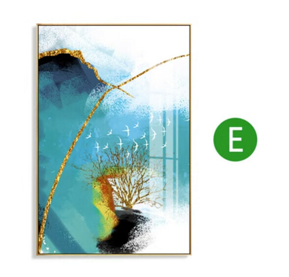 熱推裝潢掛畫【E款-金色框3.5cm厚】【35*50CM】 