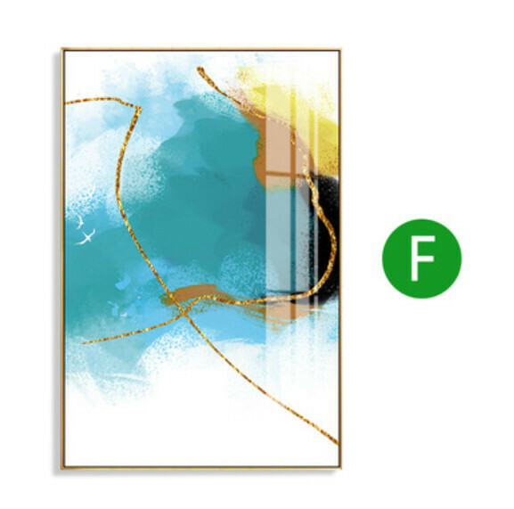 熱推裝潢掛畫【F款-金色框3.5cm厚】【35*50CM】 