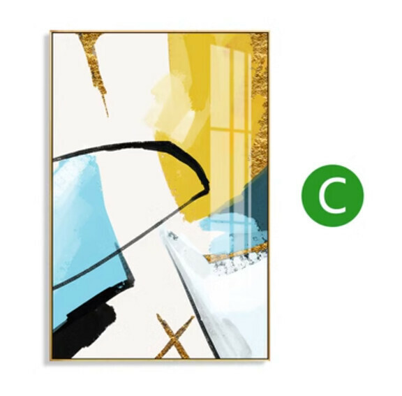 熱推裝潢掛畫【C款-金色框3.5cm厚】【60*80CM】 