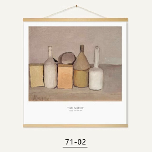 熱推裝潢掛畫【71-02款-（實木軸+布藝畫）】【31*31CM】 