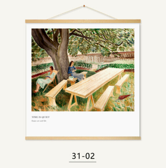 熱推裝潢掛畫【31-02款-（實木軸+布藝畫）】【41*41CM】 