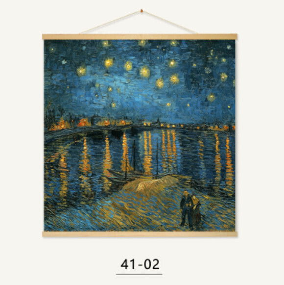 熱推裝潢掛畫【41-02款-（實木軸+布藝畫）】【41*41CM】 