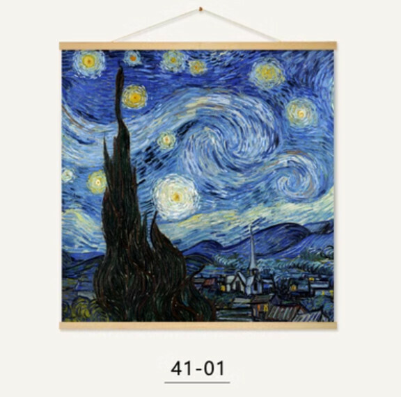 熱推裝潢掛畫【41-01款-（實木軸+布藝畫）】【41*41CM】 