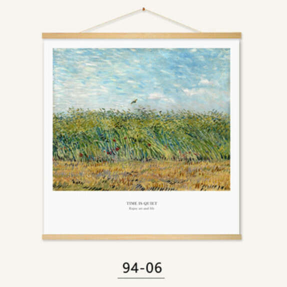 熱推裝潢掛畫【94-06款-（實木軸+布藝畫）】【51*51CM】 