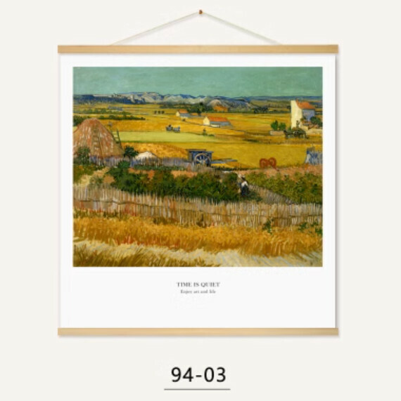 熱推裝潢掛畫【94-03款-（實木軸+布藝畫）】【51*51CM】 