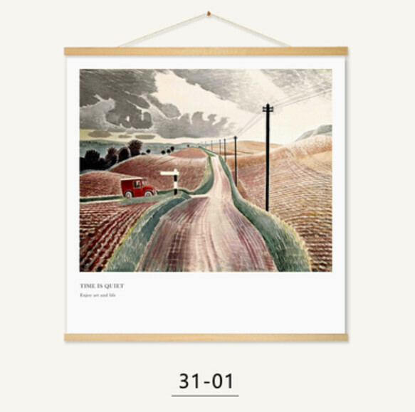 熱推裝潢掛畫【31-01款-（實木軸+布藝畫）】【61*61CM】 