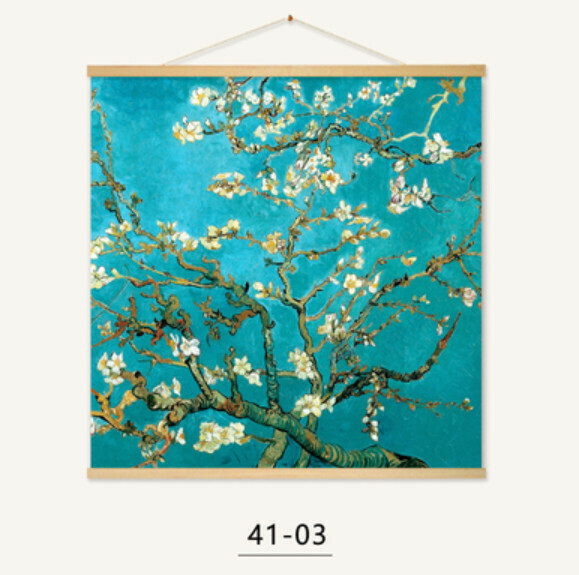 熱推裝潢掛畫【41-03款-（實木軸+布藝畫）】【61*61CM】 