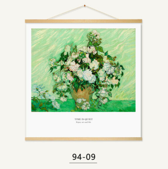 熱推裝潢掛畫【94-09款-（實木軸+布藝畫）】【61*61CM】 