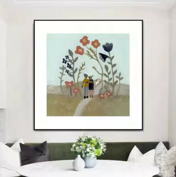 熱推裝潢掛畫【D款-黑色框3.5cm厚】【60*60CM】 