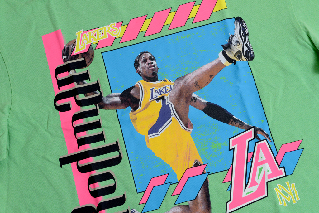 Mitchell & Ness 洛杉磯湖人隊 Dennis Rodman Player Vibe 高磅數 寬版 T-Shirt