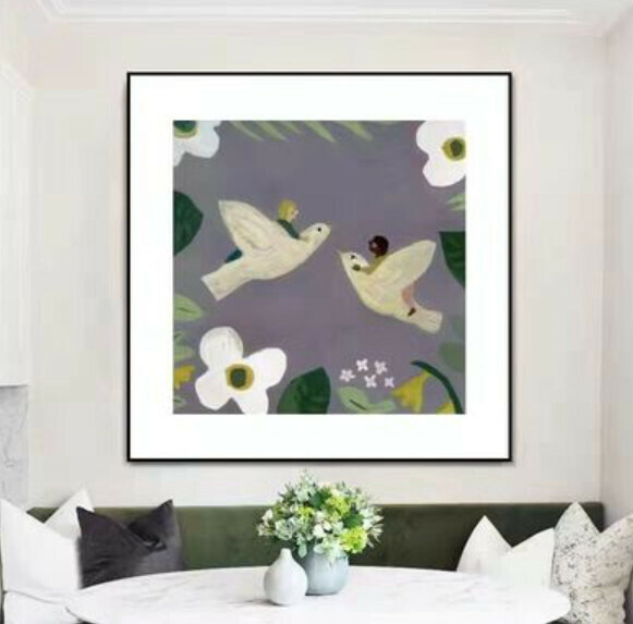 熱推裝潢掛畫【K款-黑色框3.5cm厚】【60*60CM】 